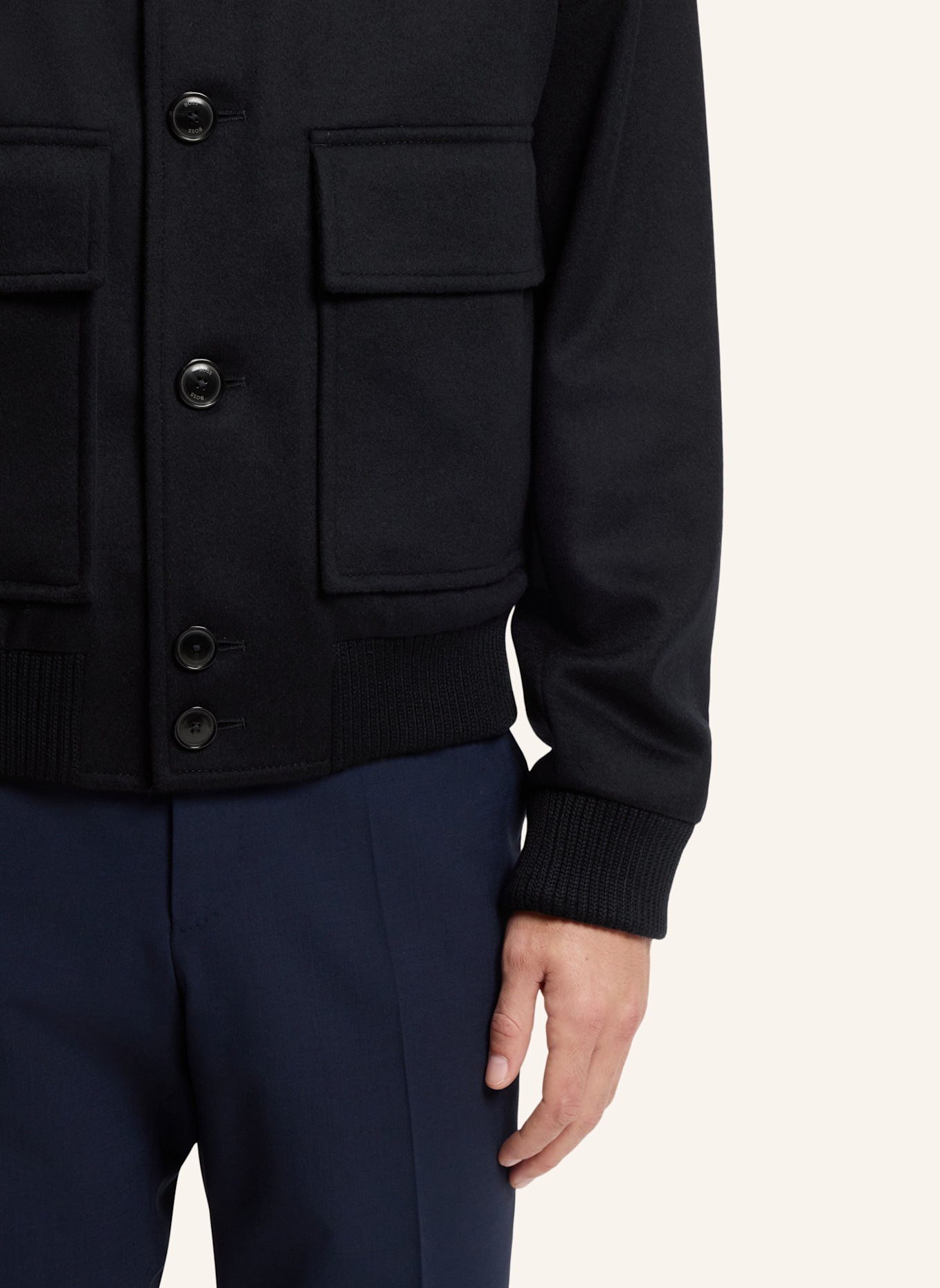 BOSS Klassischer Mantel H-CHARLY-SU-254 Regular Fit: DUNKELBLAU