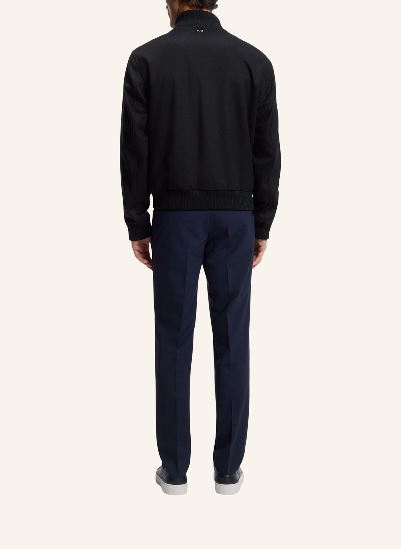 BOSS Klassischer Mantel H-CHARLY-SU-254 Regular Fit: DUNKELBLAU