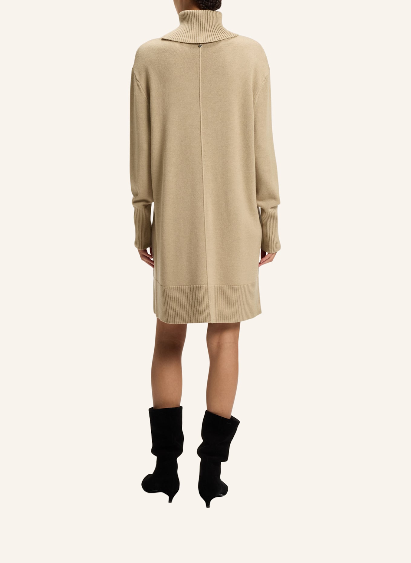 BOSS Gestricktes Kleid C_FERINGATESSA Relaxed Fit: BRAUN