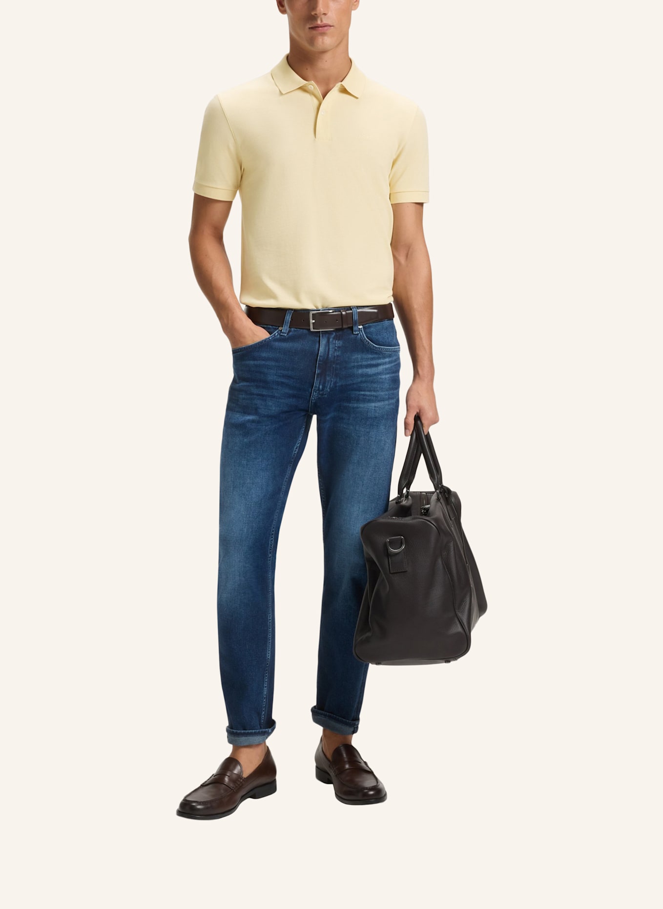 BOSS Poloshirt PALLAS Regular Fit: GELB