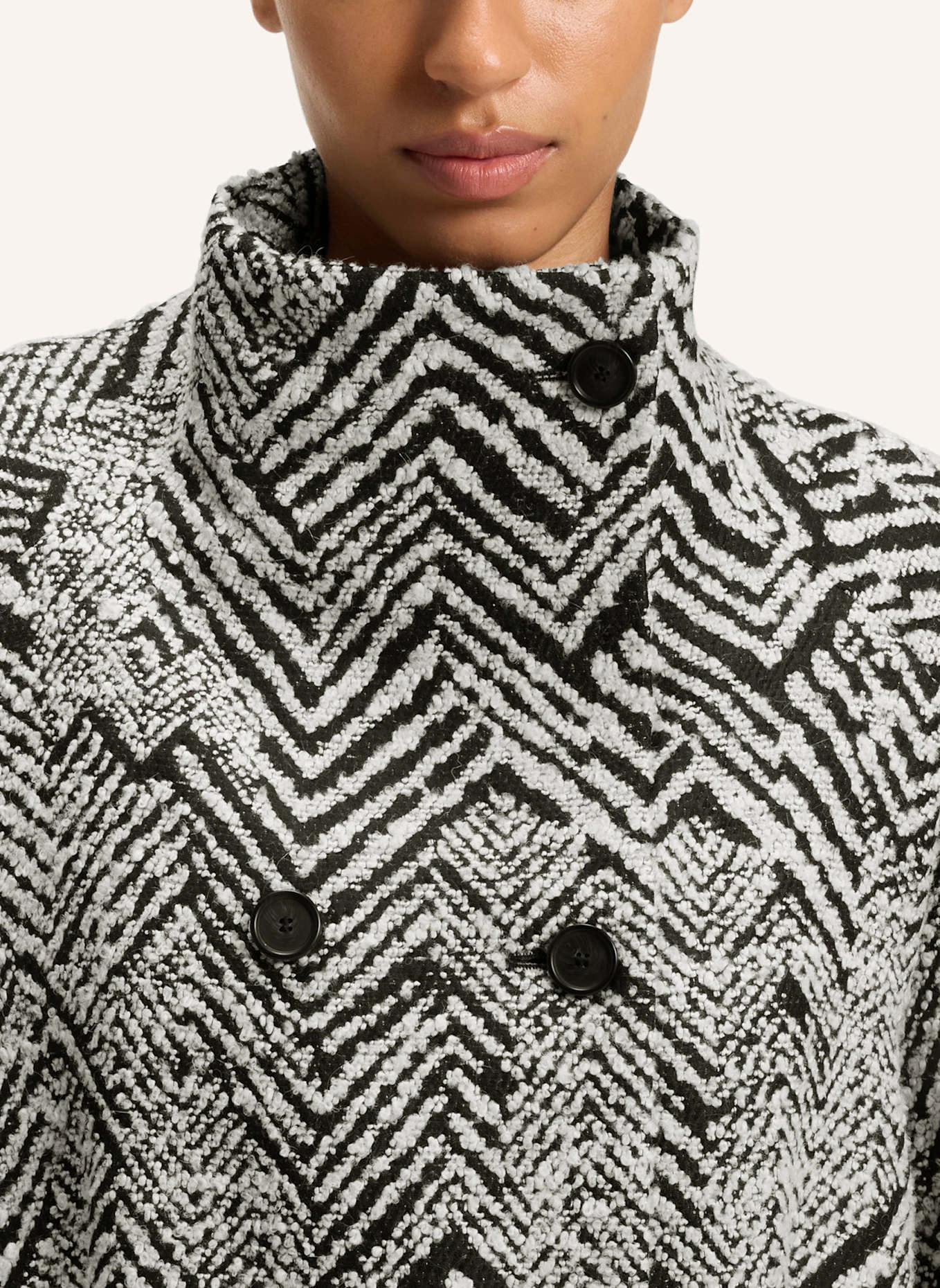 BOSS Klassischer Mantel CAVINIA1 Regular Fit: WEISS