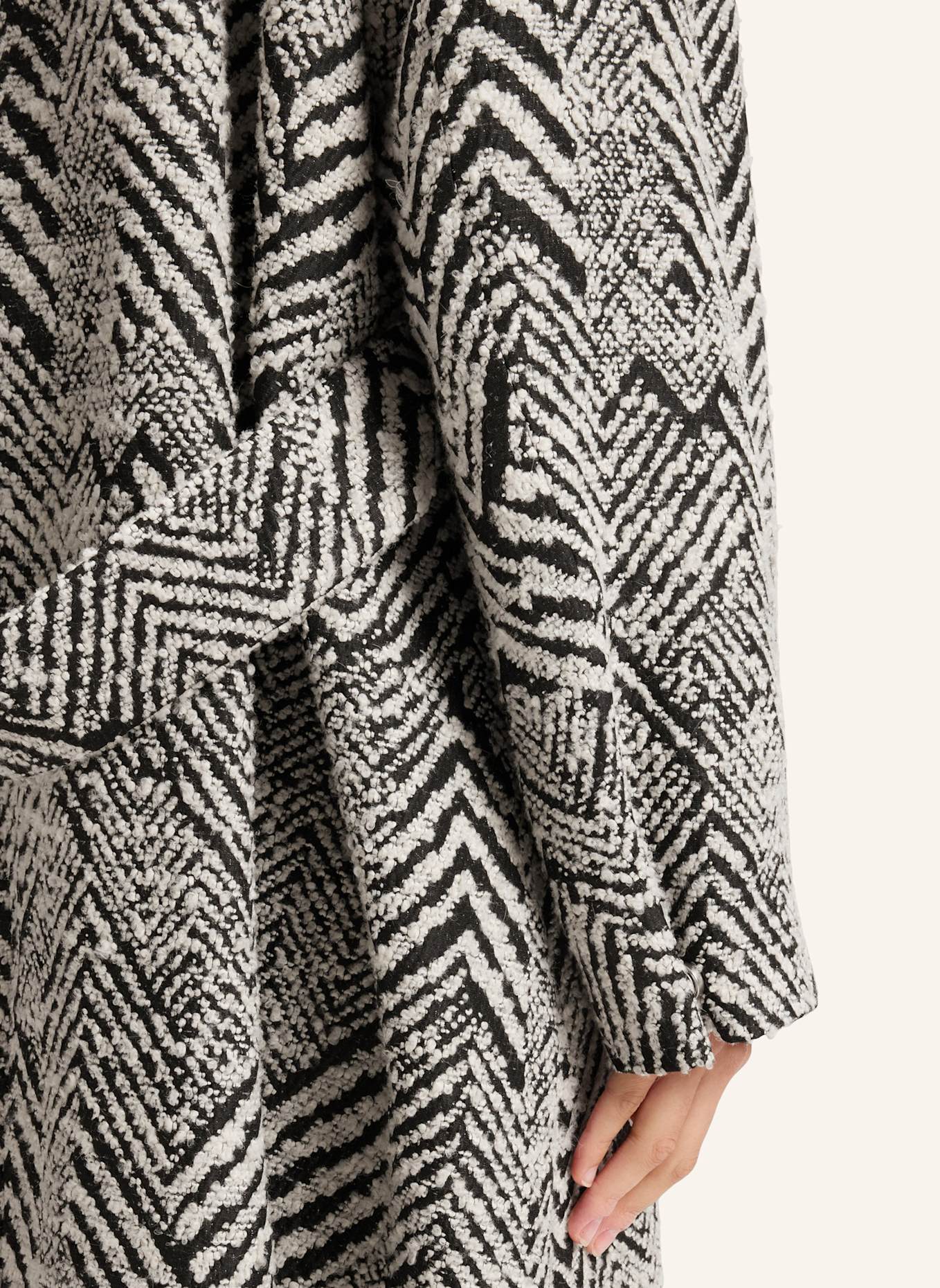 BOSS Klassischer Mantel CAVINIA1 Regular Fit: WEISS