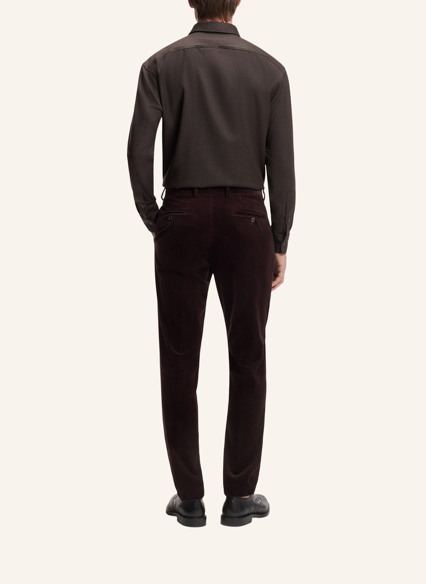 BOSS Business Hemd H-CRUZ-KENT-2P_DB Relaxed Fit: BRAUN