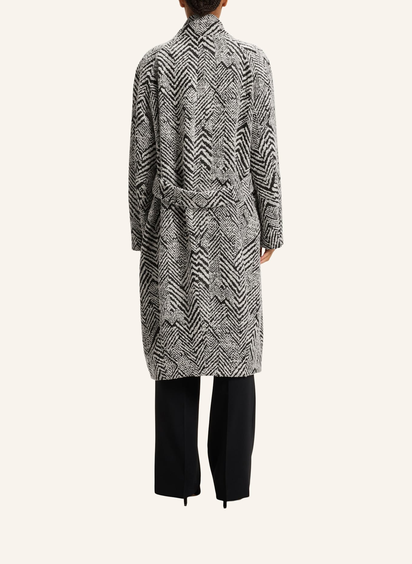 BOSS Klassischer Mantel CAVINIA1 Regular Fit: WEISS