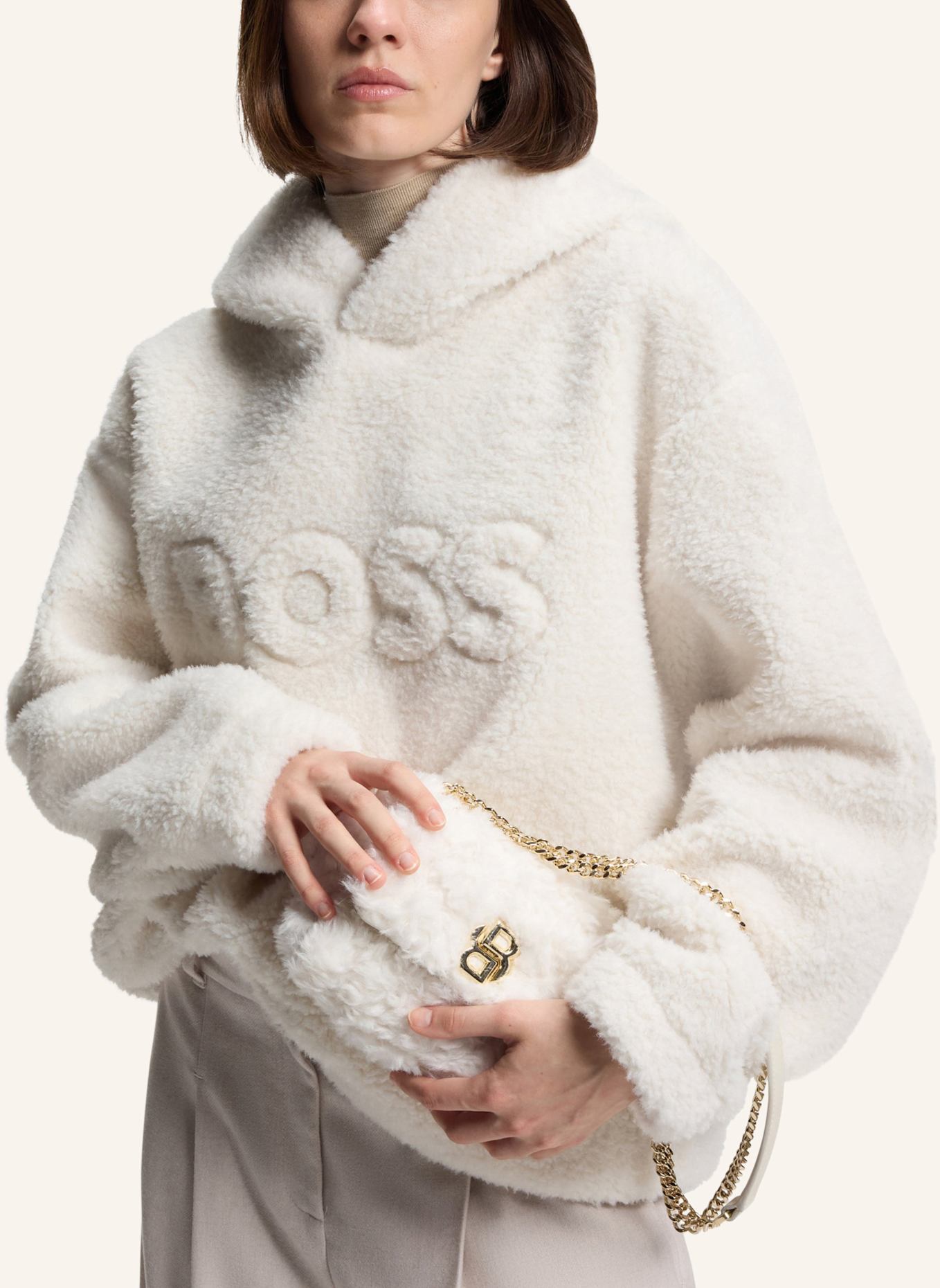 BOSS Umhängetasche B_ICON S SH. BAG FUR: WEISS