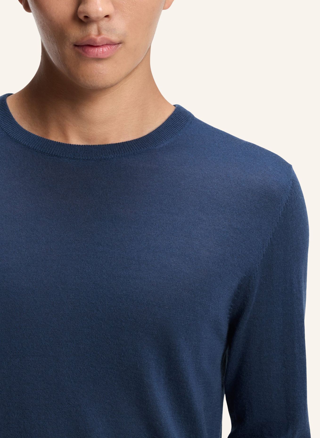 BOSS Pullover L-BORELLO Regular Fit: BLAU