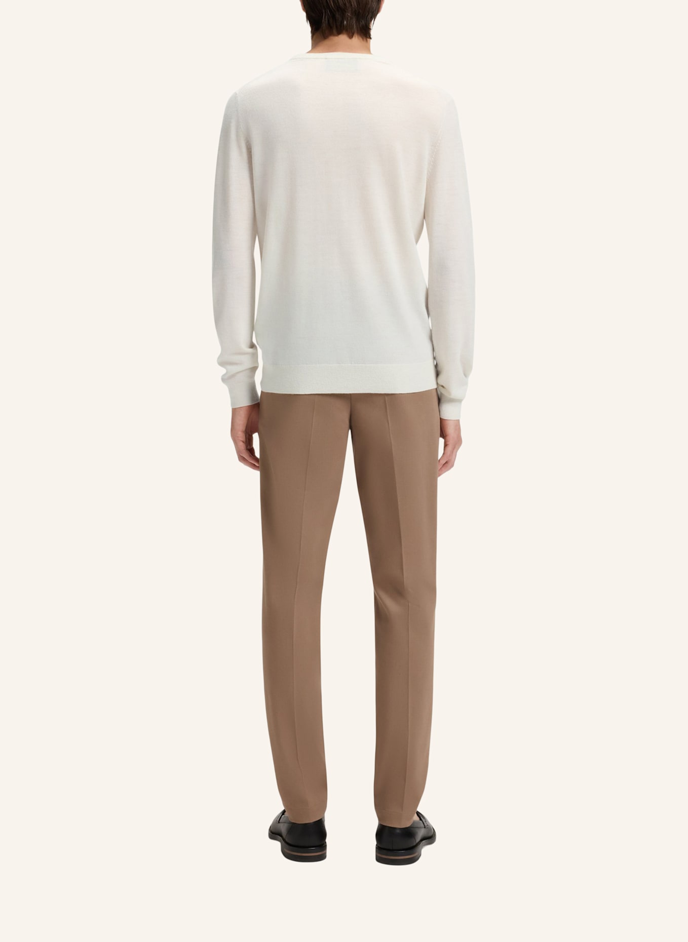 BOSS Pullover L-BORELLO Regular Fit: WEISS