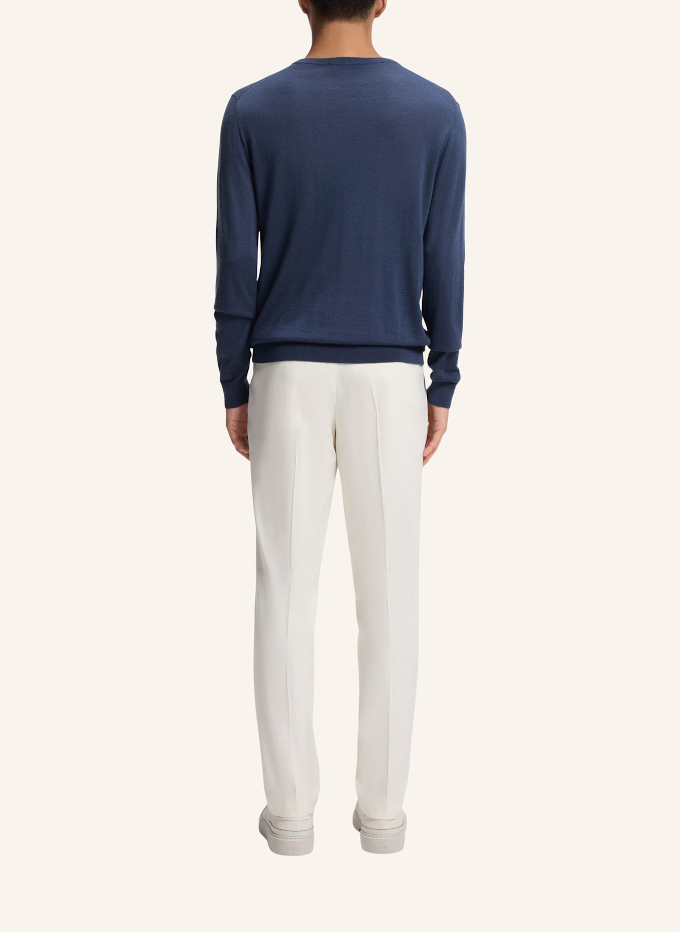 BOSS Pullover L-BORELLO Regular Fit: BLAU