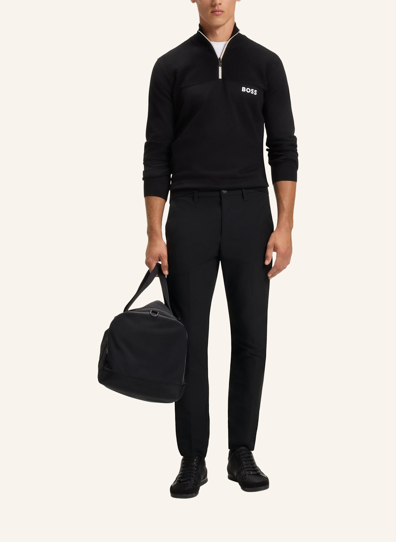 BOSS Casual Hose T_COMMUTER-SLIMTEKCO Slim Fit: SCHWARZ