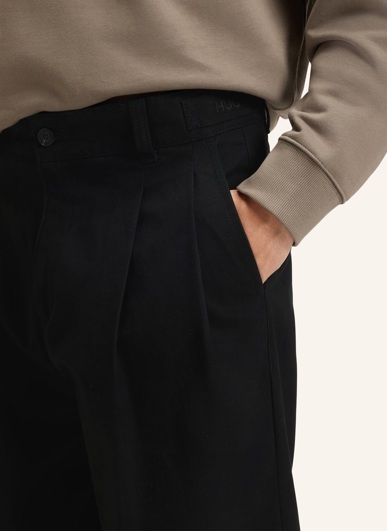 HUGO Casual Hose ZENAR253 Regular Fit: SCHWARZ