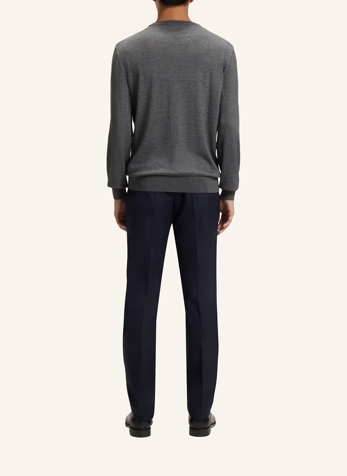 BOSS Pullover L-OVERO Regular Fit: GRAU