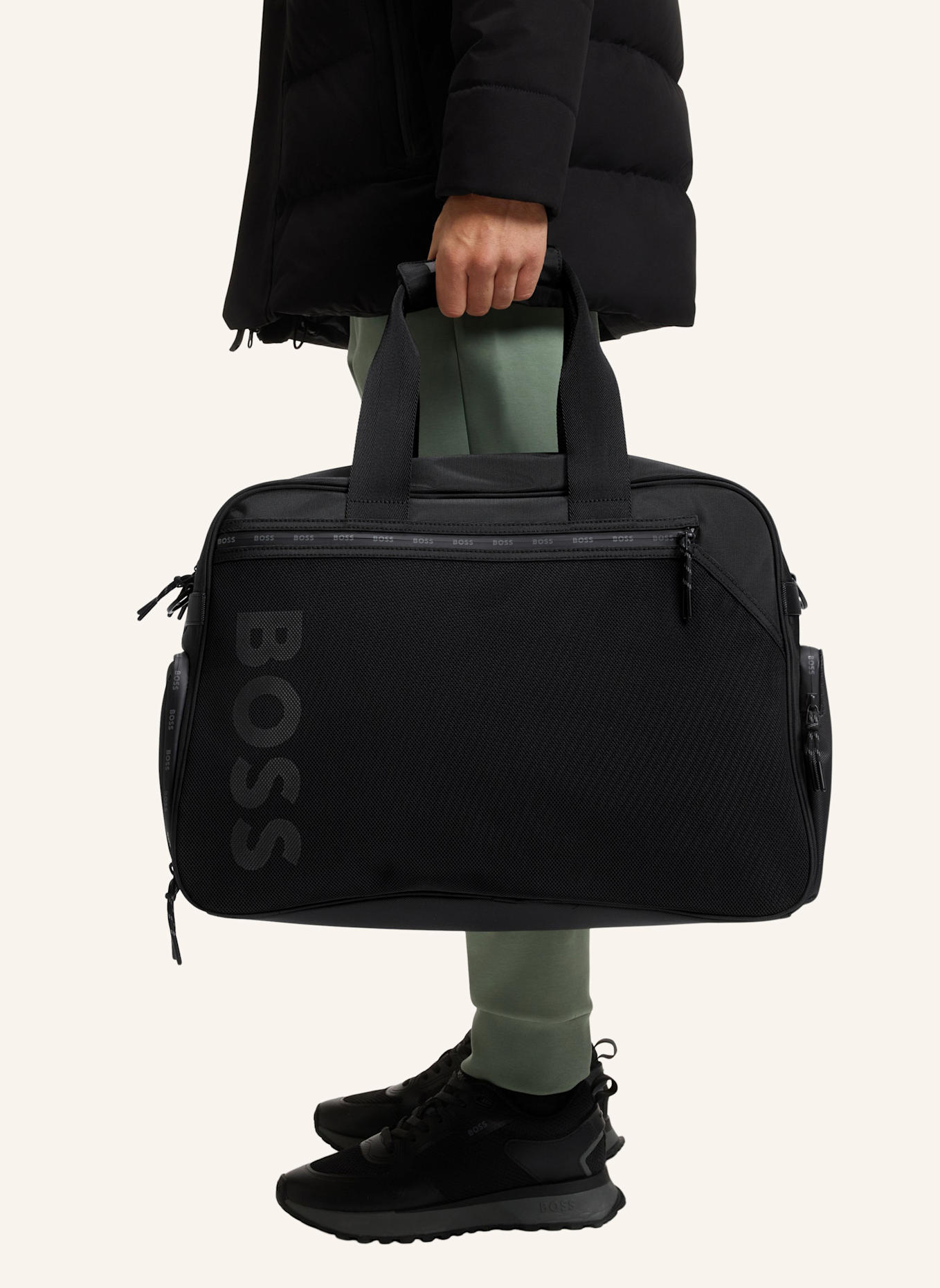 BOSS Reisetasche ONSET_HOLDALL: SCHWARZ