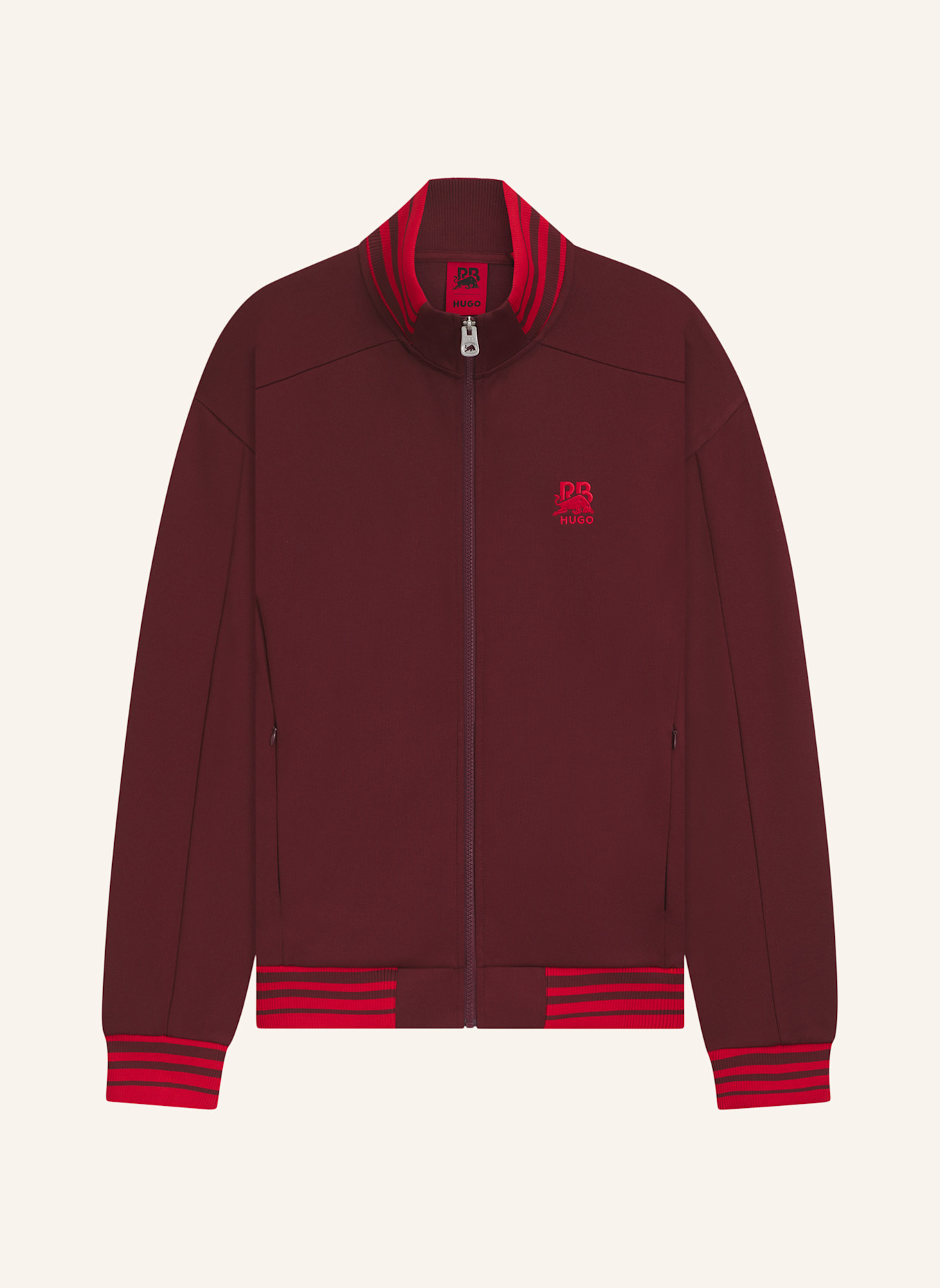 HUGO Sweatshirt DONOCO_RB Relaxed Fit: DUNKELROT