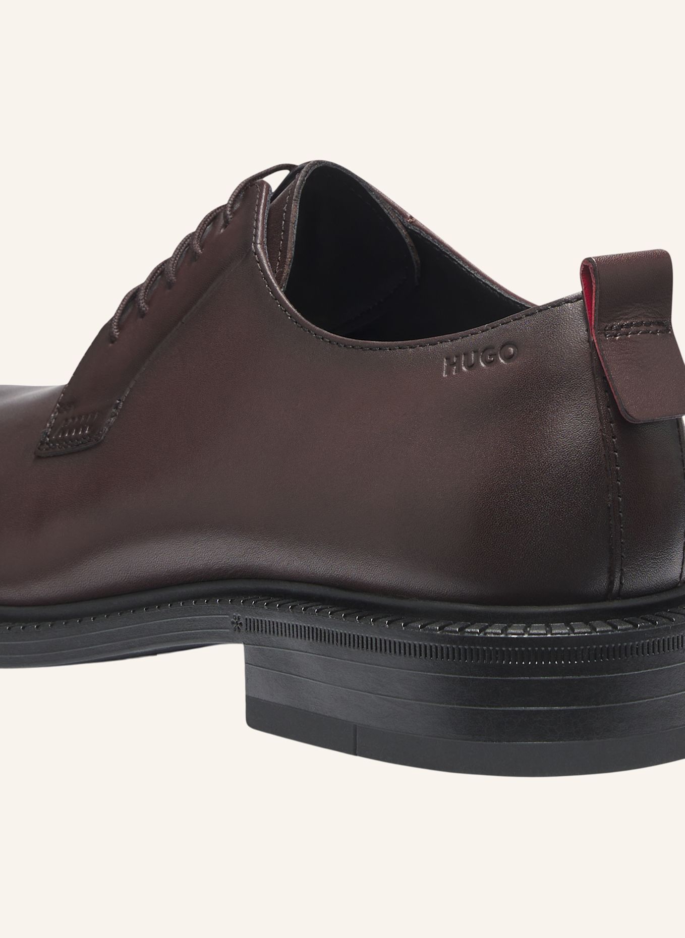 HUGO Business-Schnürschuh LYSANDER_DERB_PLLT: DUNKELROT
