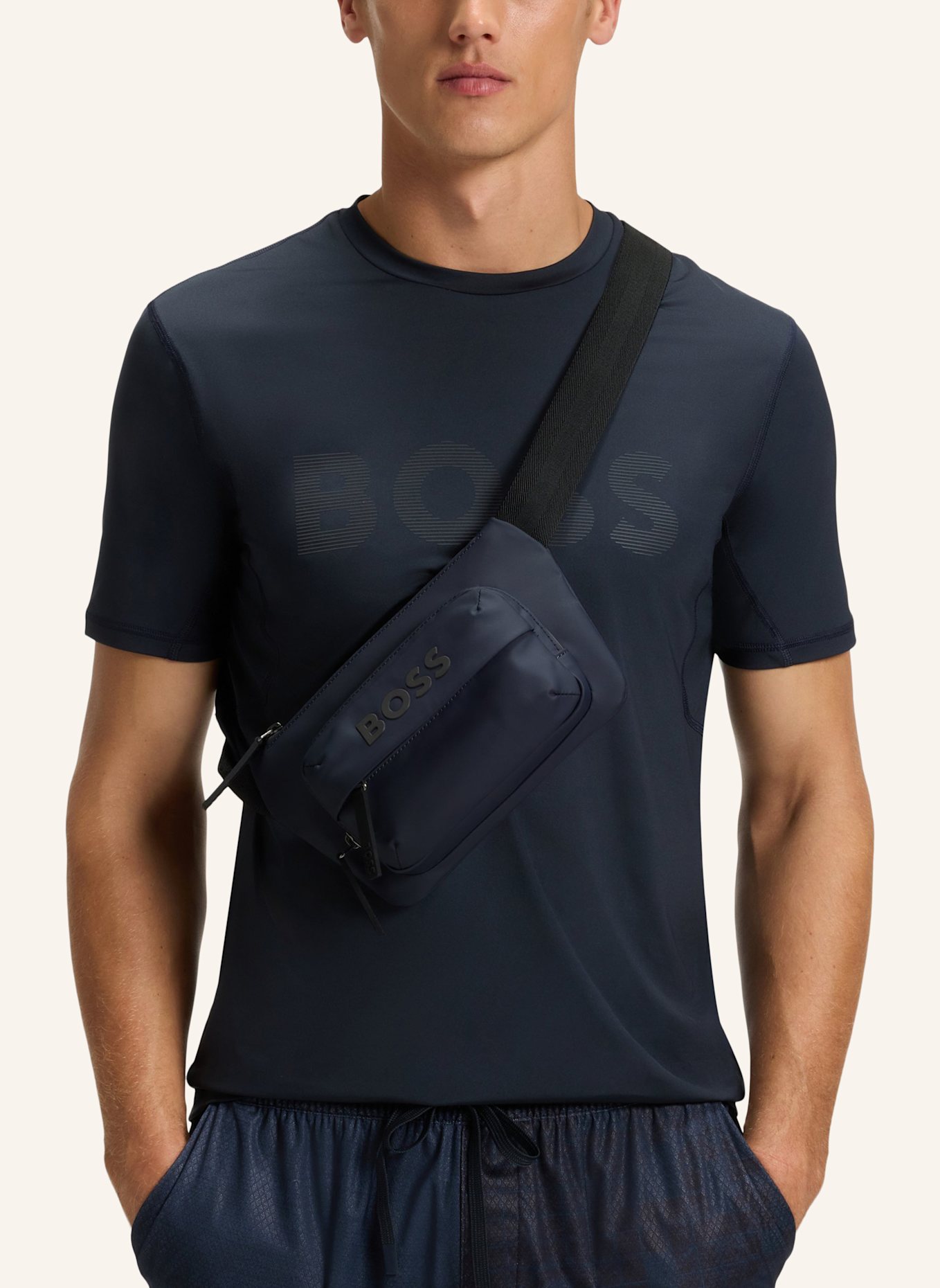 BOSS Gürtel-Tasche STORMY_EW BUMBAG: DUNKELBLAU