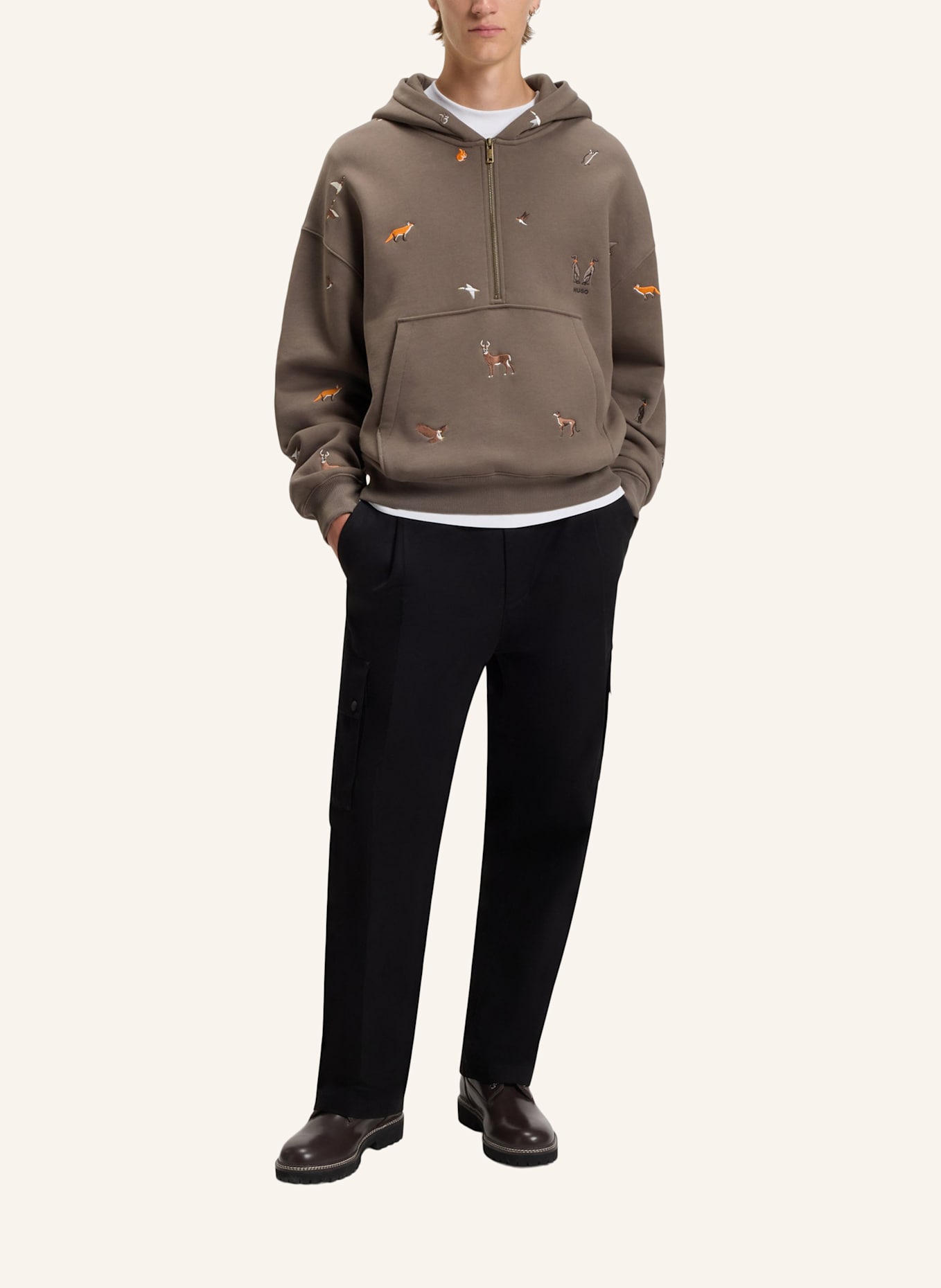 HUGO Stiefel DRAVEN_HALB_BO: DUNKELBRAUN