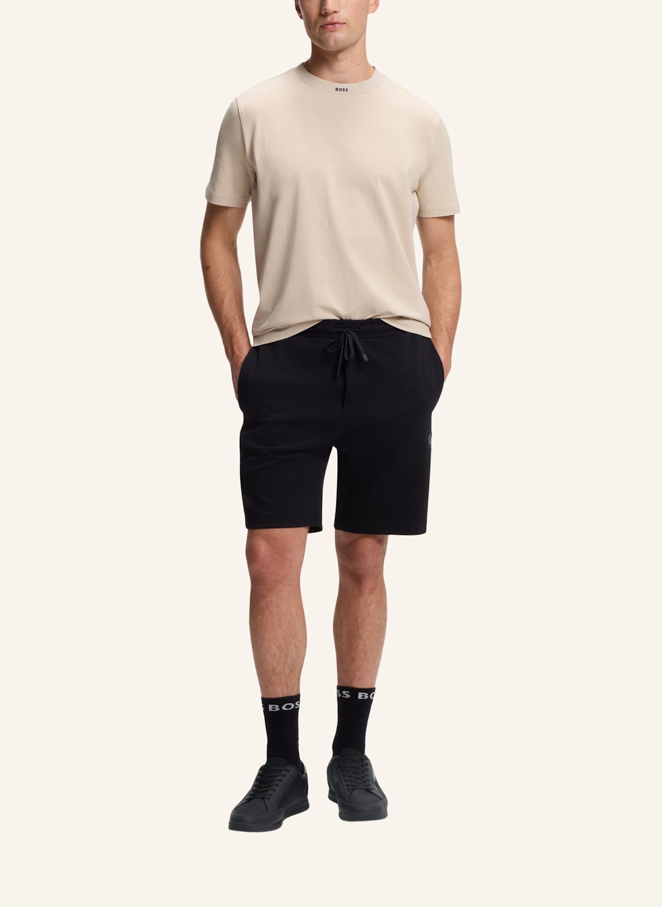 BOSS Sneaker NITAN_LOWP_TXTHEM: SCHWARZ