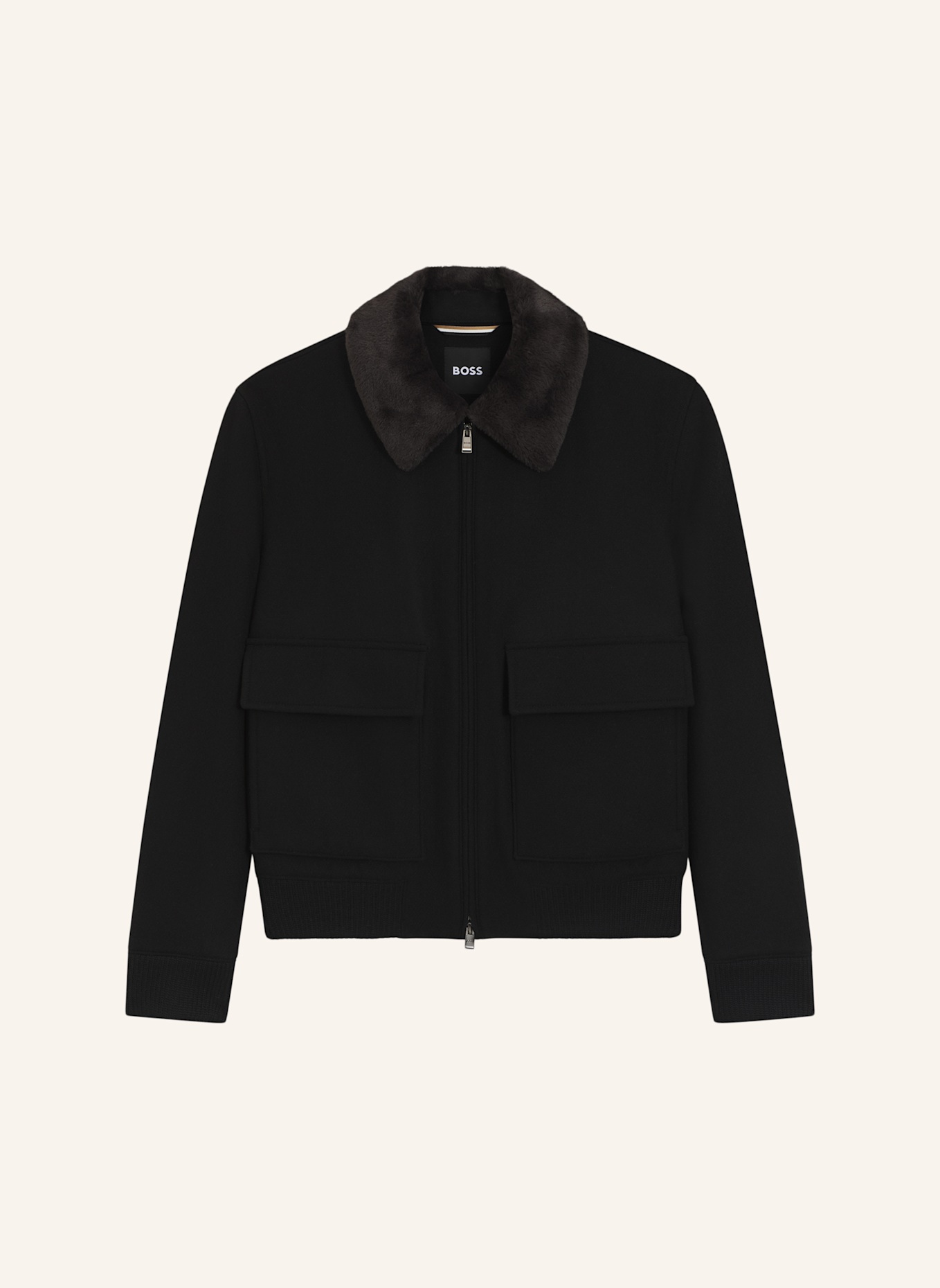 BOSS Klassischer Mantel H-CHARLY-251 Regular Fit: SCHWARZ