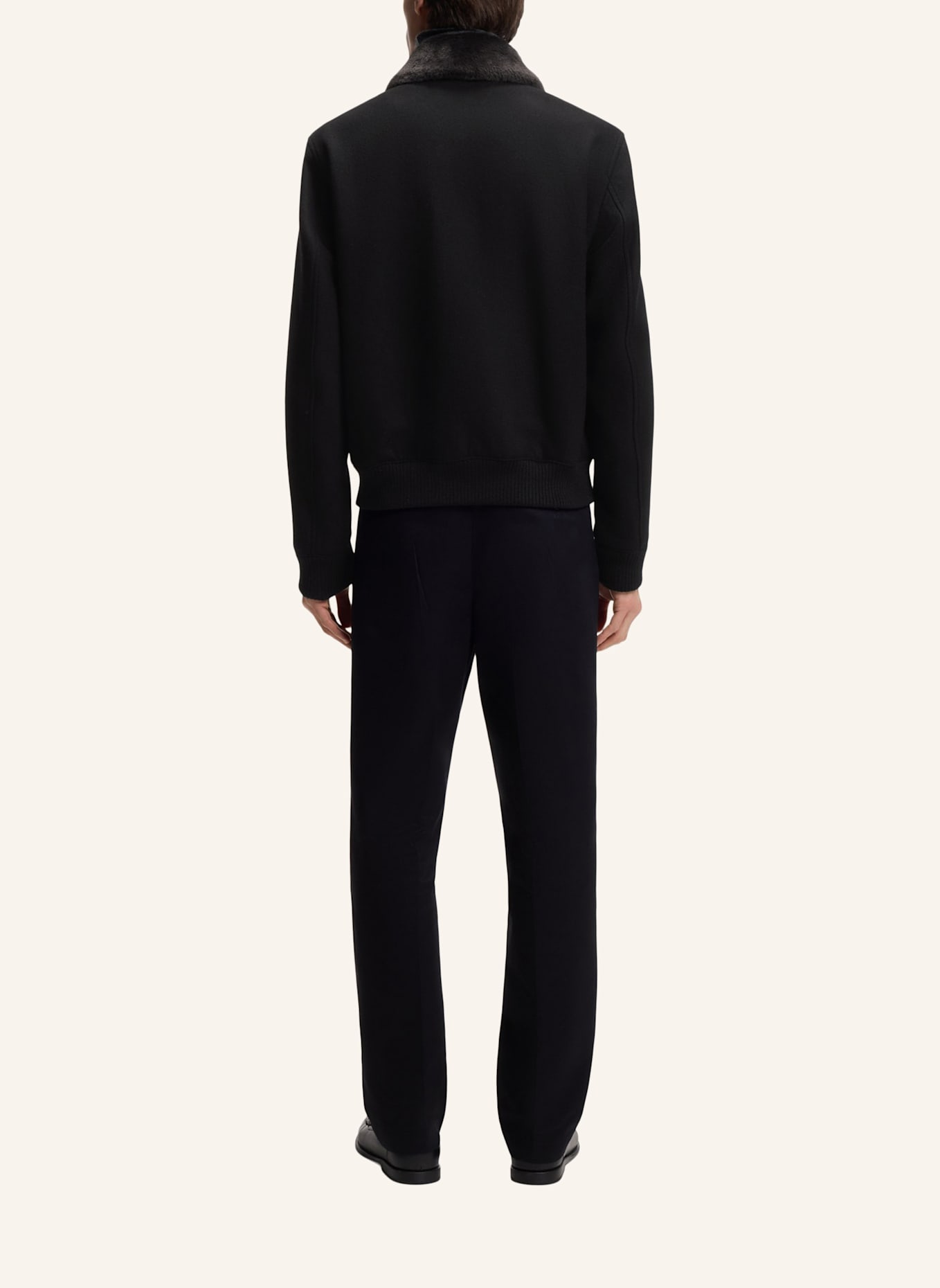 BOSS Klassischer Mantel H-CHARLY-251 Regular Fit: SCHWARZ