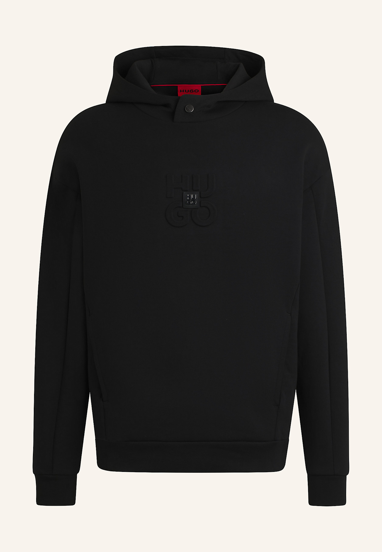 HUGO Sweatshirt DEBOSTACO Relaxed Fit: SCHWARZ