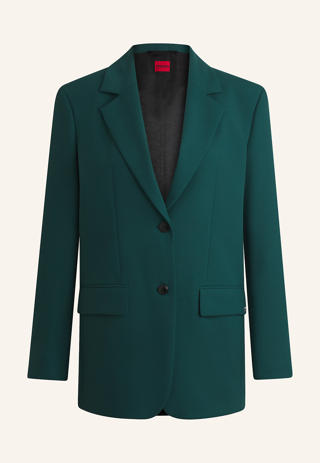 HUGO Blazer AREOTA Regular Fit: DUNKELGRÜN