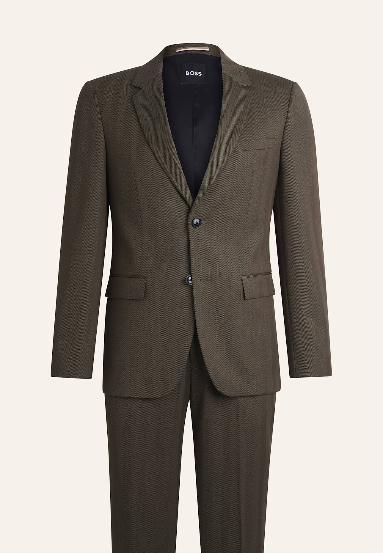 BOSS Business Anzug H-HOUSTON-2PCS-252 Slim Fit: BRAUN