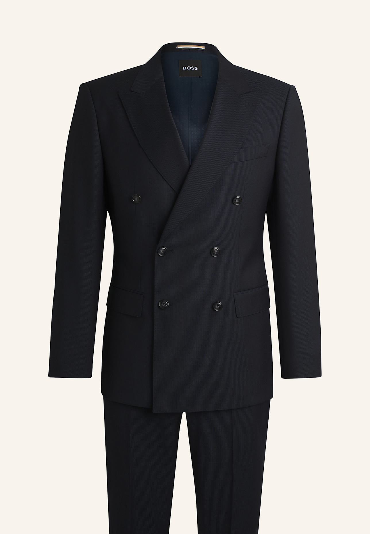 BOSS Business Anzug H-HUGE-2PCS-DB-254 Slim Fit: DUNKELBLAU