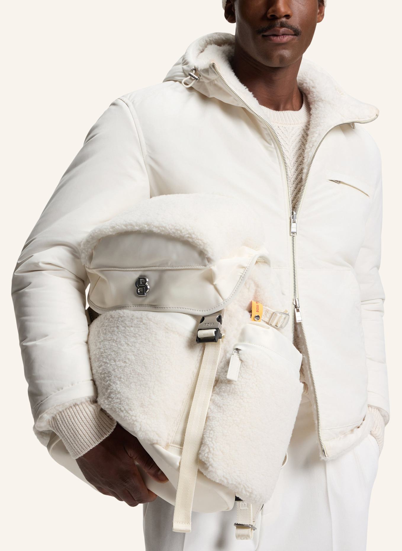 BOSS Rucksack B_ICON BOSS X STEIFF: WEISS