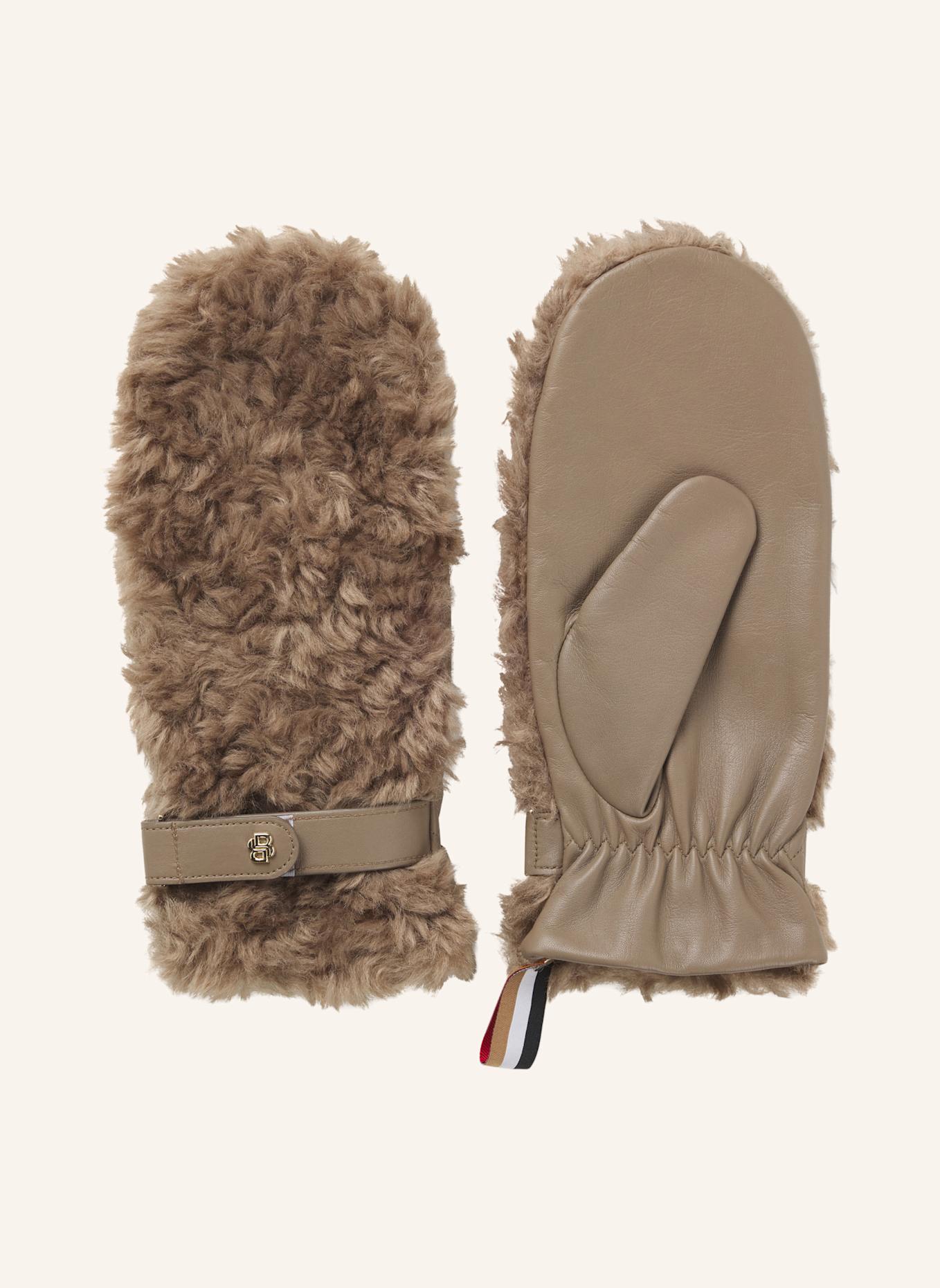 BOSS Lederhandschuhe YOSIE-F-SH: BRAUN