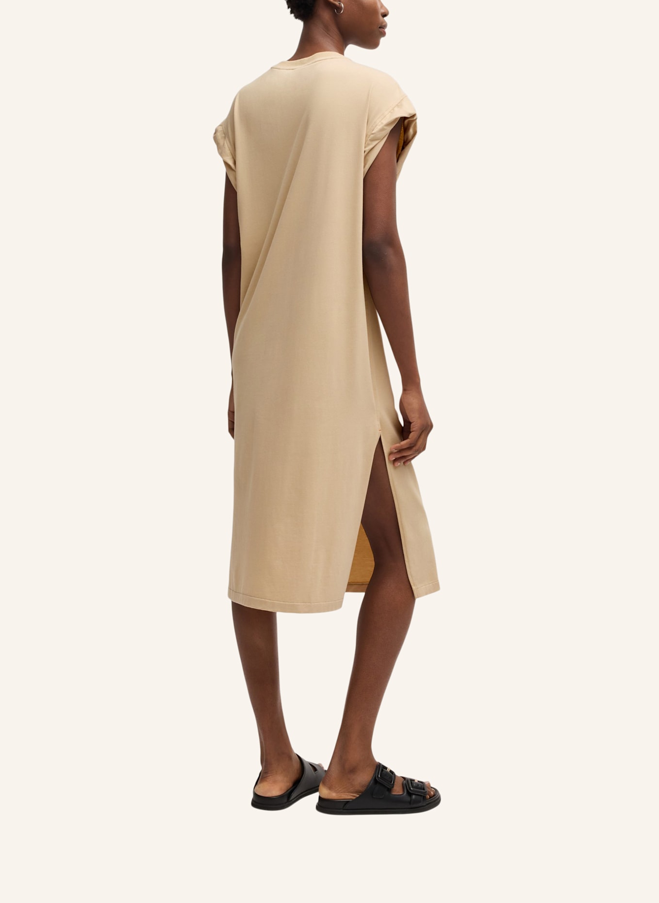 BOSS Jersey-Kleid C_EDRESS_5 Relaxed Fit: BEIGE