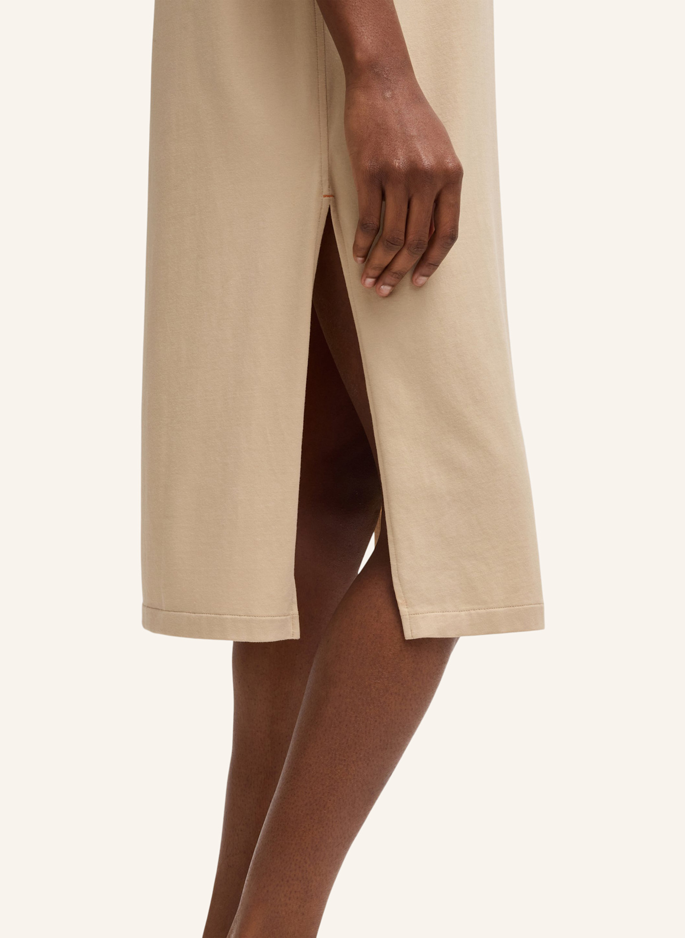 BOSS Jersey-Kleid C_EDRESS_5 Relaxed Fit: BEIGE