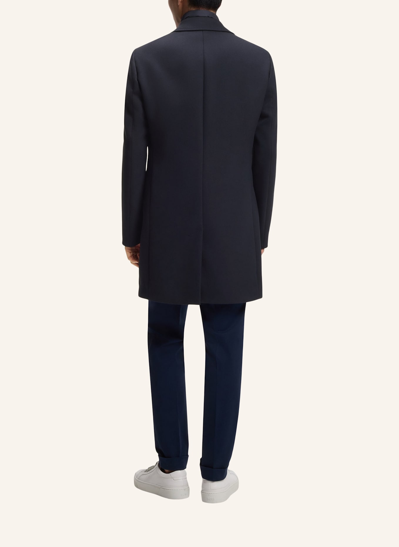 BOSS Klassischer Mantel H-HYDE-BIB-254 Slim Fit: DUNKELBLAU