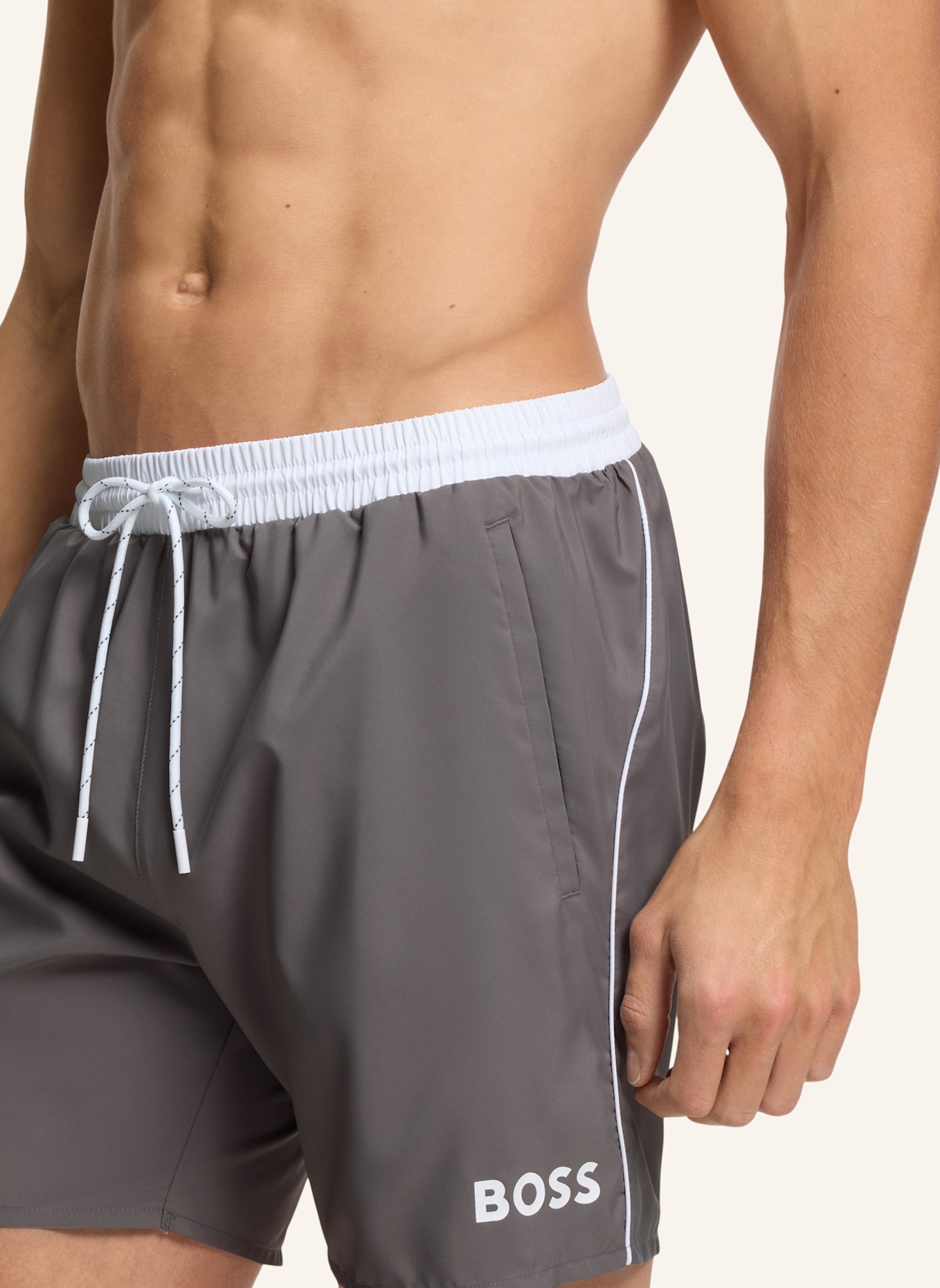 BOSS Badeshorts STARFISH: DUNKELGRAU