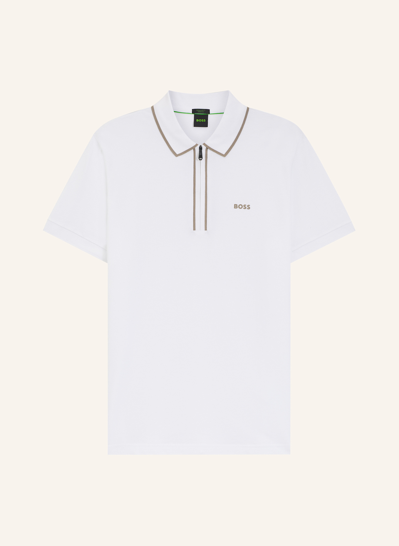 BOSS Poloshirt PHILIX TAPE Regular Fit: WEISS