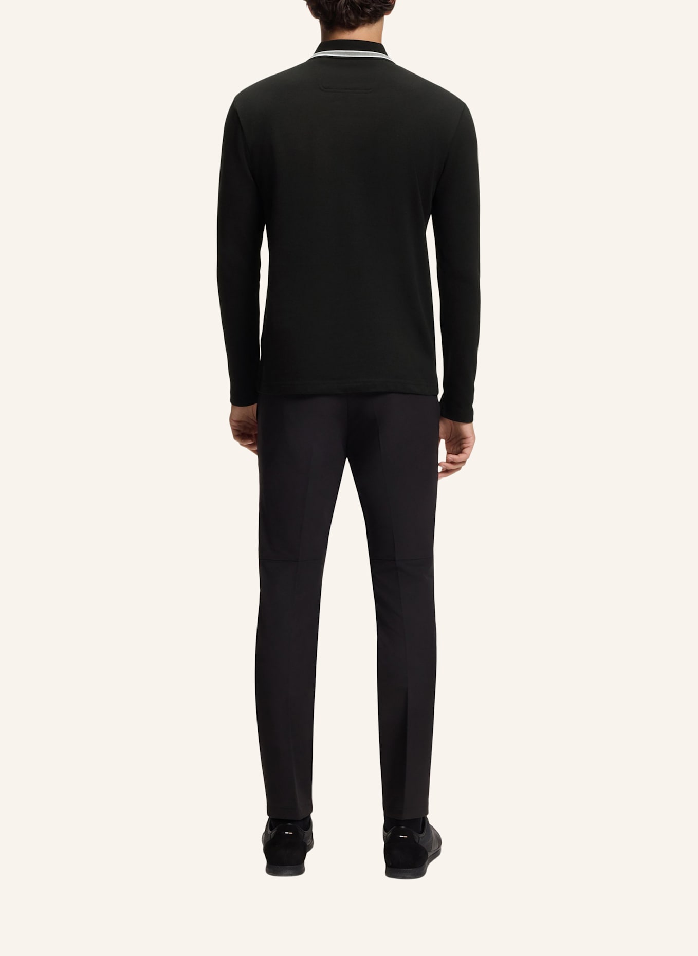 BOSS Piqué-Poloshirt PLISY Regular Fit: SCHWARZ