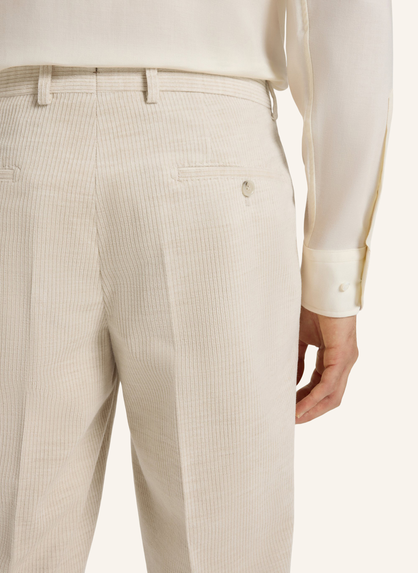 BOSS Business Hose L-PEET-PLEAT-241 Relaxed Fit: BEIGE