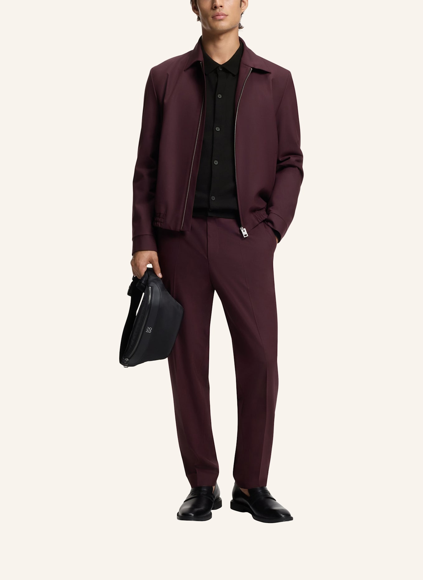 HUGO Casual Jacke SAN JORDAN-CV Regular Fit: SCHWARZ