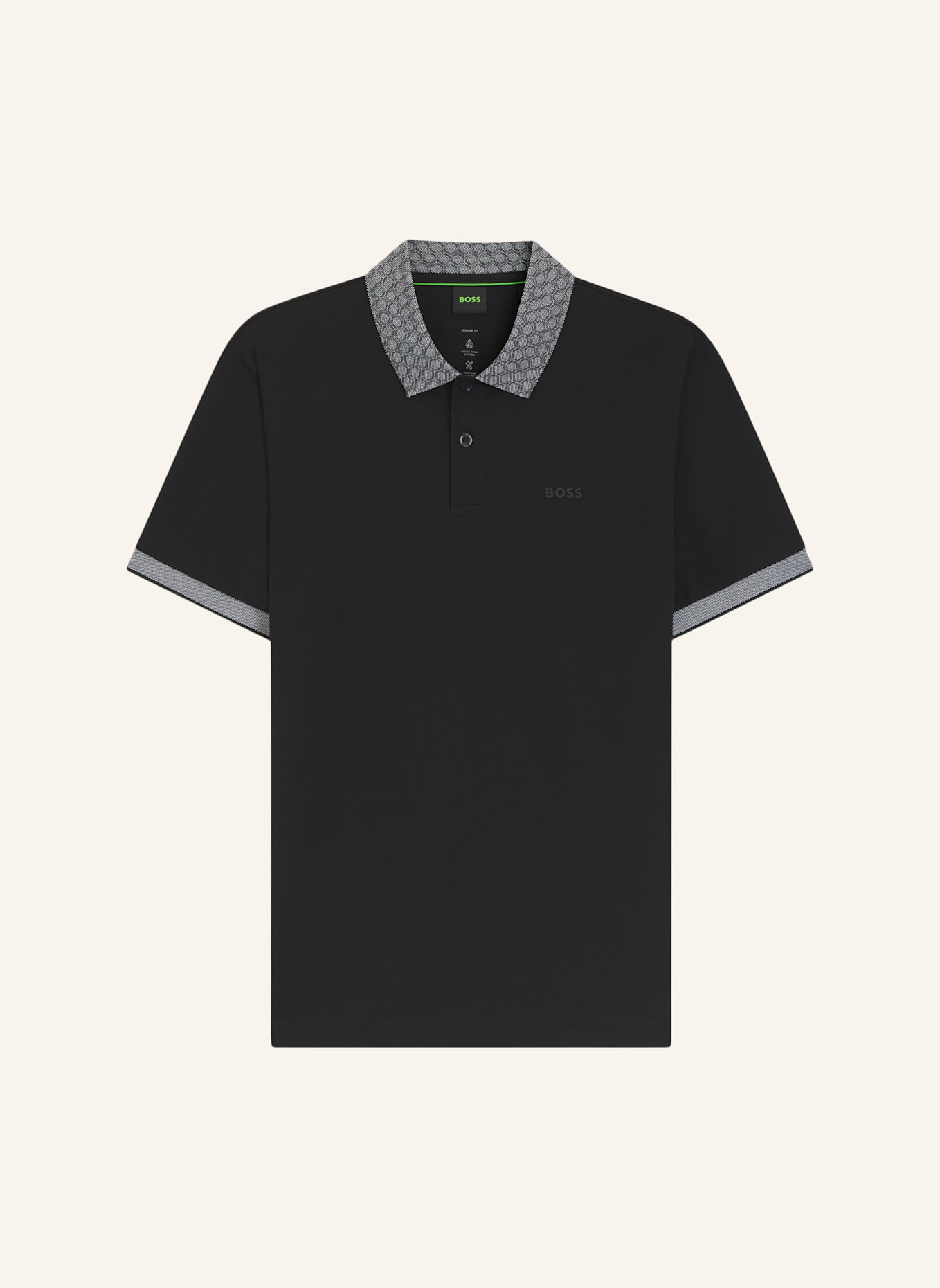 BOSS Poloshirt PL_GOC CHIP PADDY Regular Fit: SCHWARZ