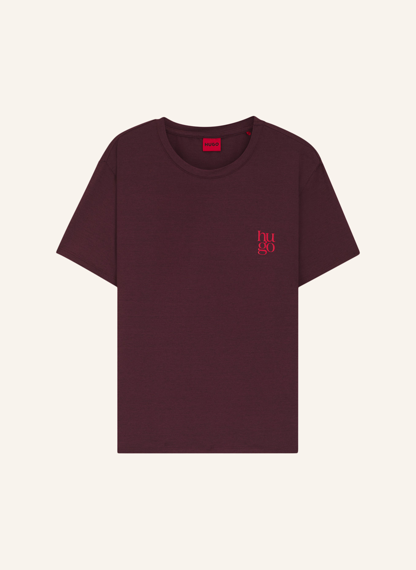 HUGO Pyjama-Oberteil CASUAL T-SHIRT Regular Fit: DUNKELLILA