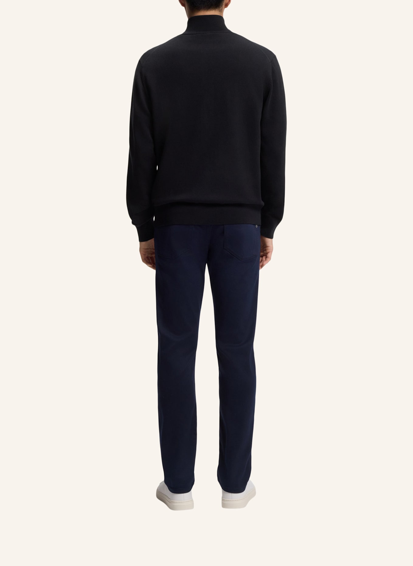 BOSS Strickjacke UPALANO-L Regular Fit: DUNKELBLAU