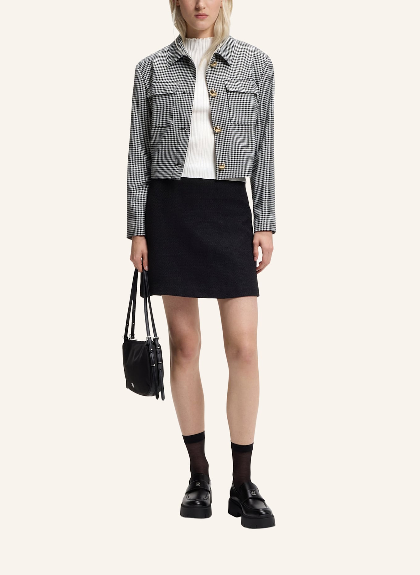 HUGO T-Shirt SARPHAPILK: BEIGE