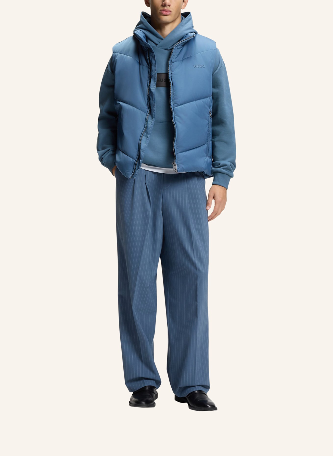 HUGO Sweatshirt DANOHOOD Relaxed Fit: BLAU