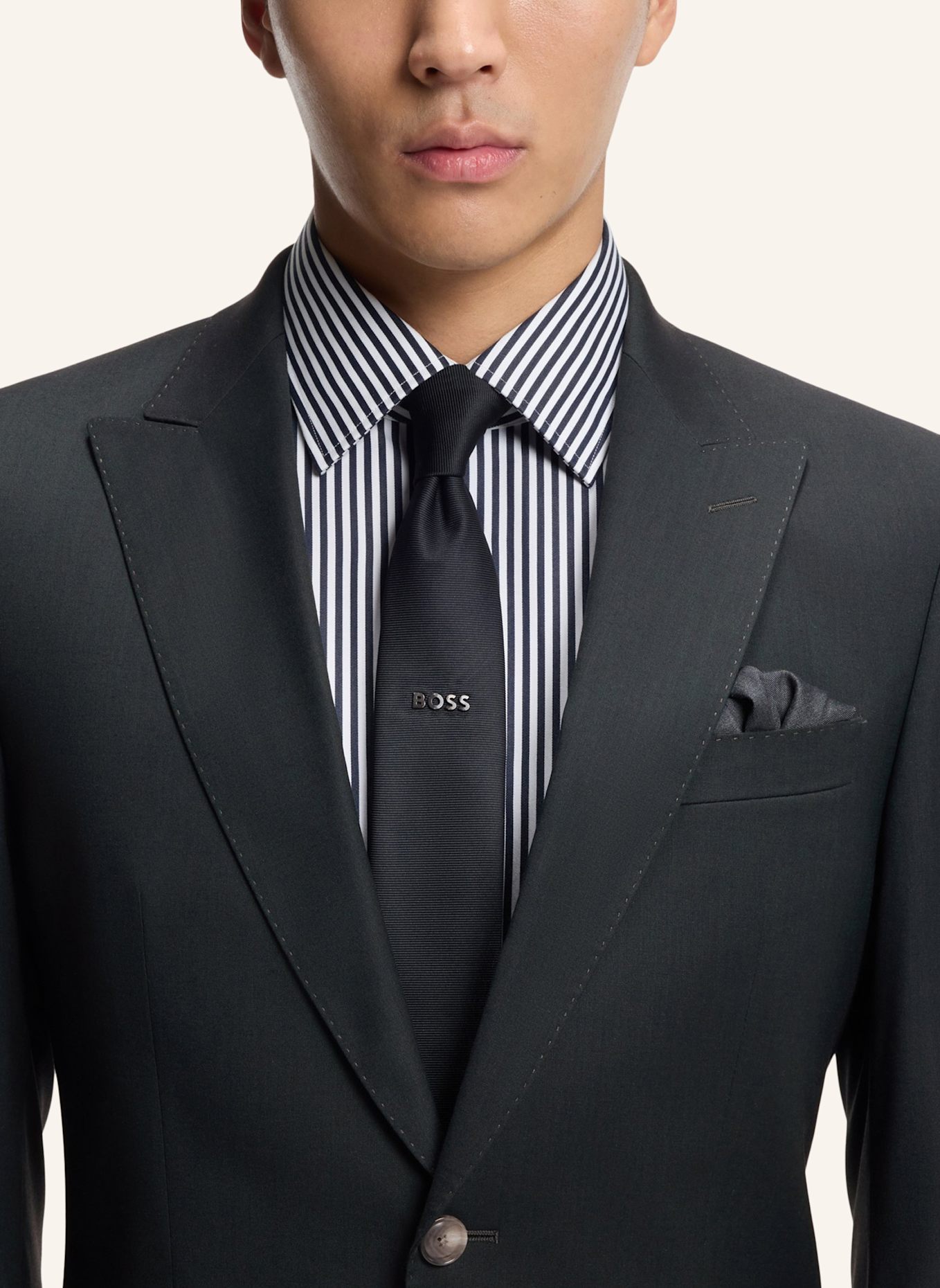 BOSS Business Anzug H-HUGE-2PCS-PEAK-253 Slim Fit: GRÜN