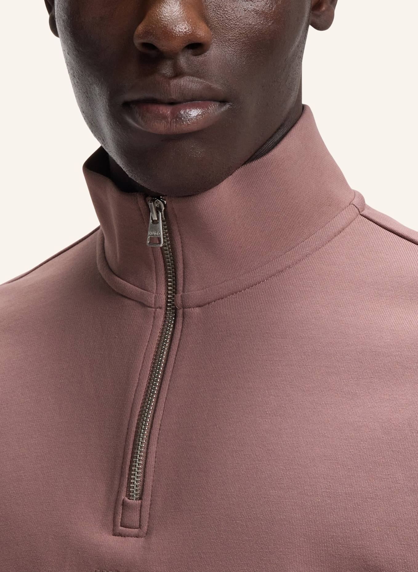 HUGO Sweatshirt DURTY244 Relaxed Fit: HELLBRAUN