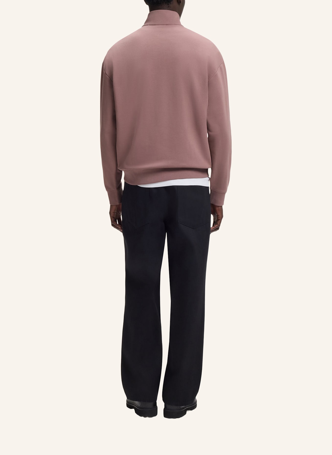 HUGO Sweatshirt DURTY244 Relaxed Fit: HELLBRAUN