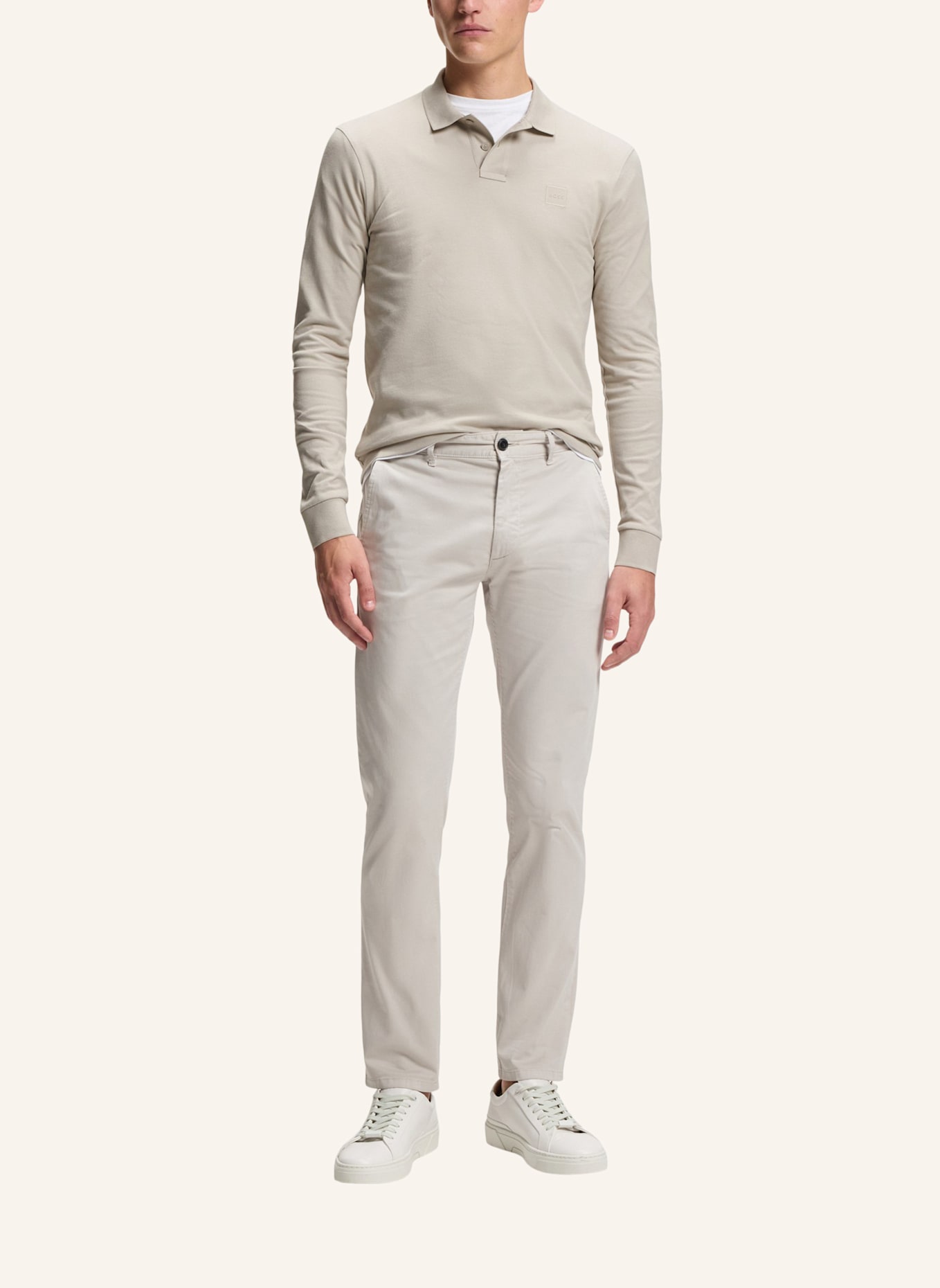 BOSS Piqué-Poloshirt PASSERBY Slim Fit: GRAU