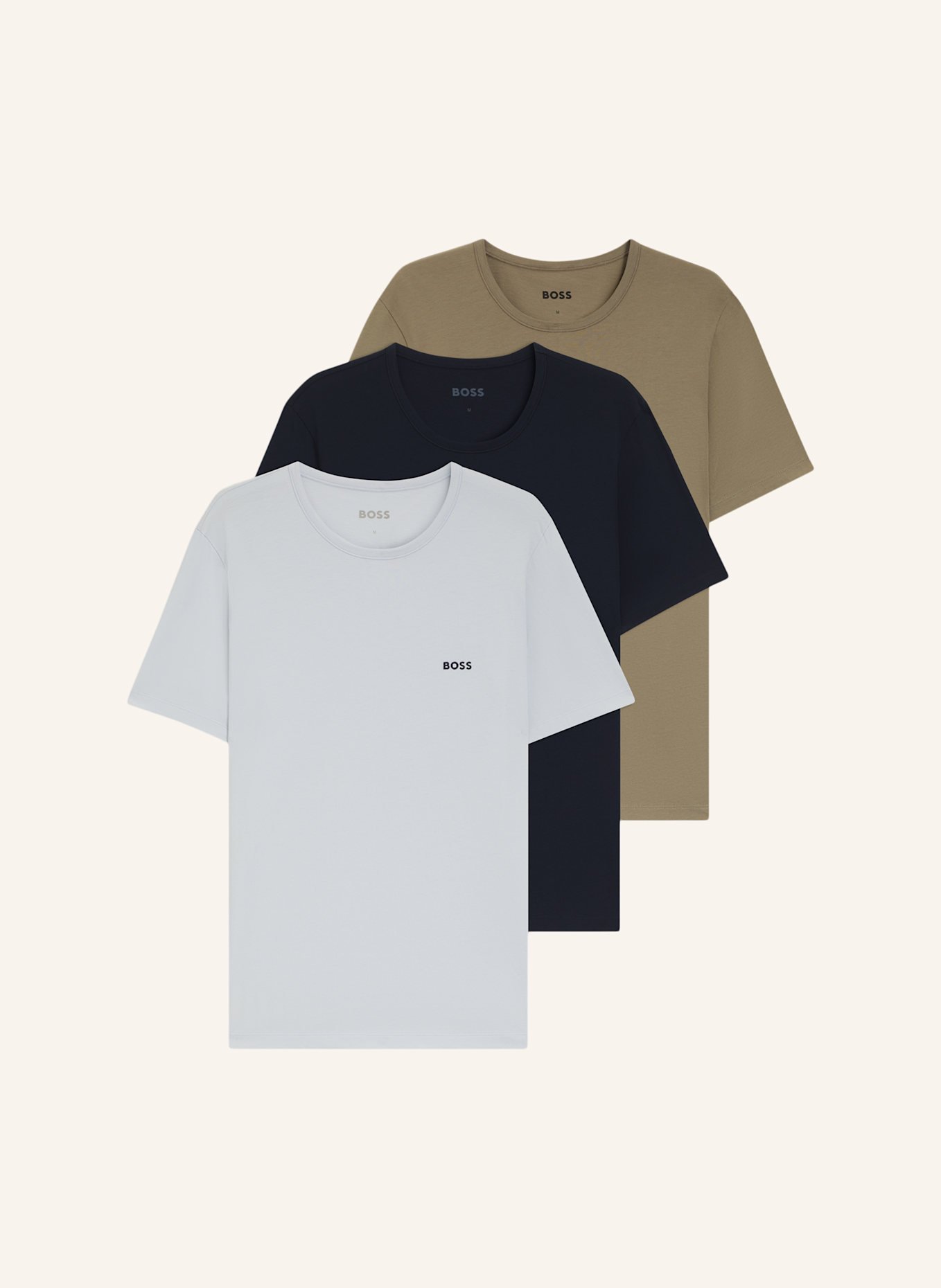 BOSS Unterwäsche Top TSHIRTRN 3P CLASSIC Regular Fit: WEISS