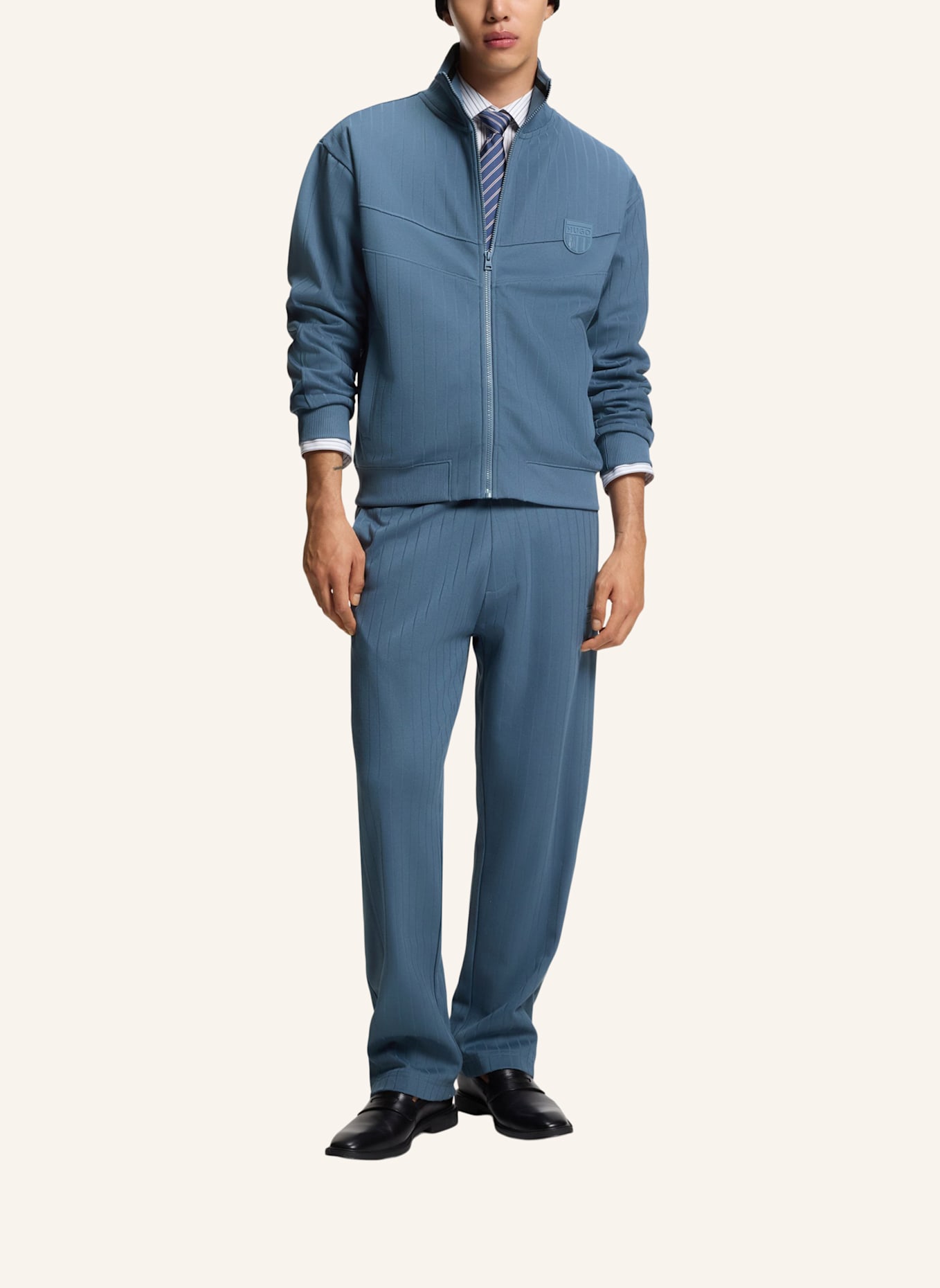 HUGO Casual Hose DAVROPANT Relaxed Fit: BLAU