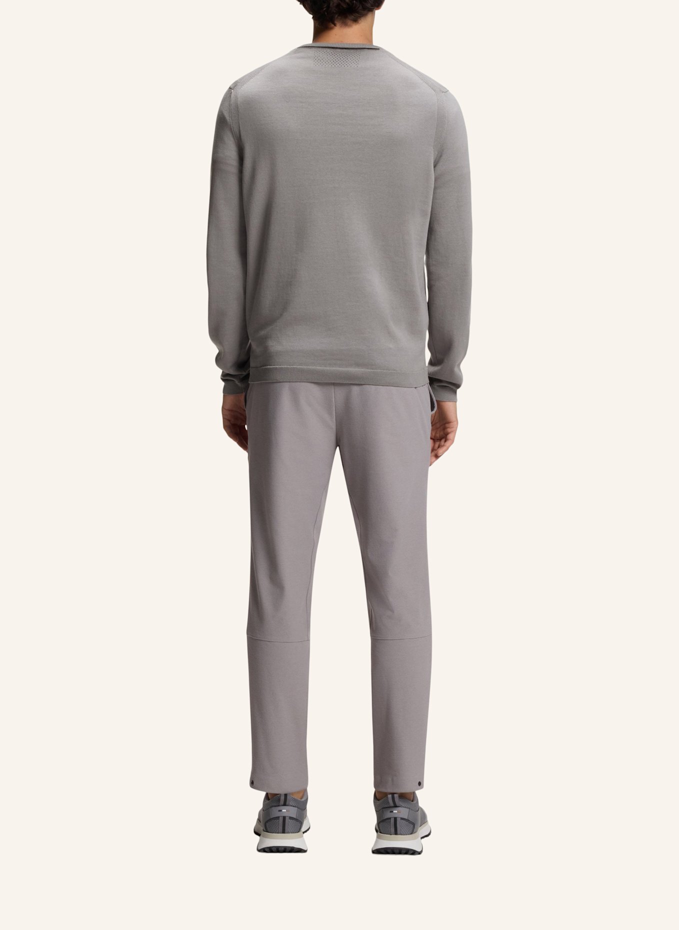 BOSS Pullover KN_EVER-X CN Regular Fit: HELLGRAU