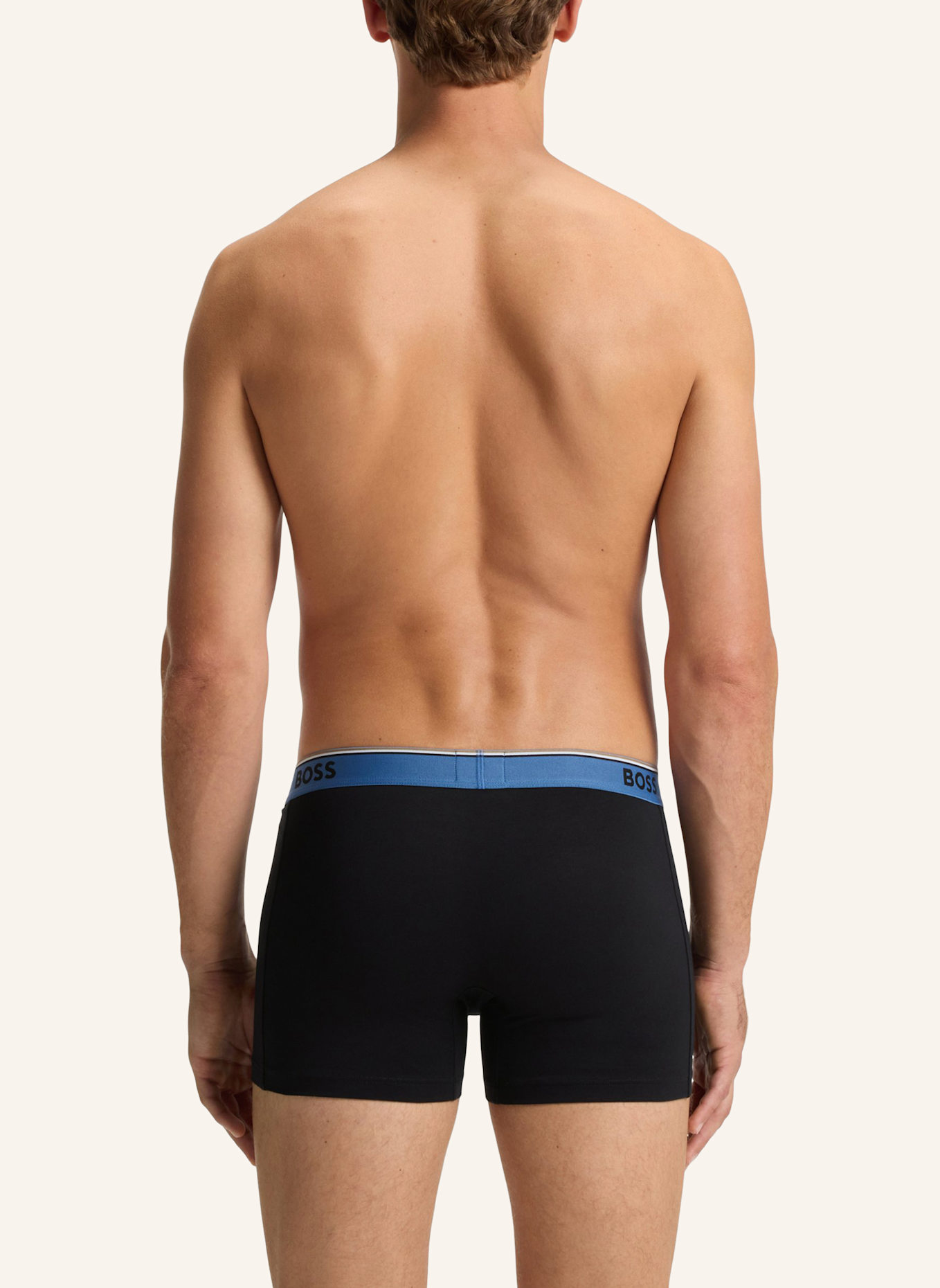 BOSS Boxershort BOXERBR 3P POWER: SCHWARZ